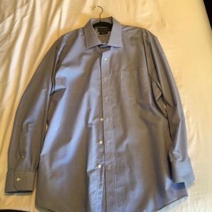 Ralph Lauren- blue plaid, slim fit, non iron